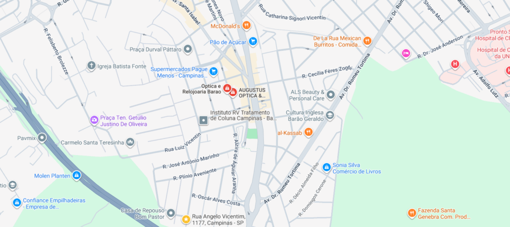 Barão Óptica e Relojoaria - google maps