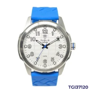 Relógio Masculino Tuguir Infinity Analógico Prata e Azul TGI37120