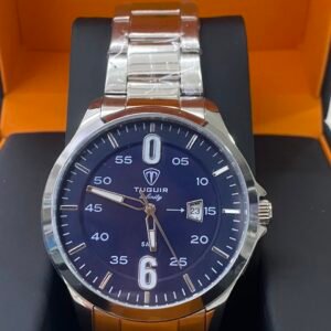Relógio Masculino Tuguir Infinity Analógico Prata e Azul TGI37213