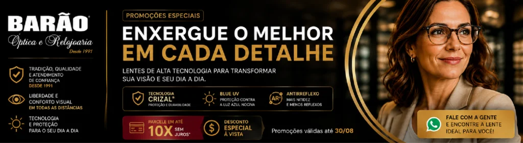 Promoções de lentes Varilux e Kodak na Óptica Barão com condições especiais